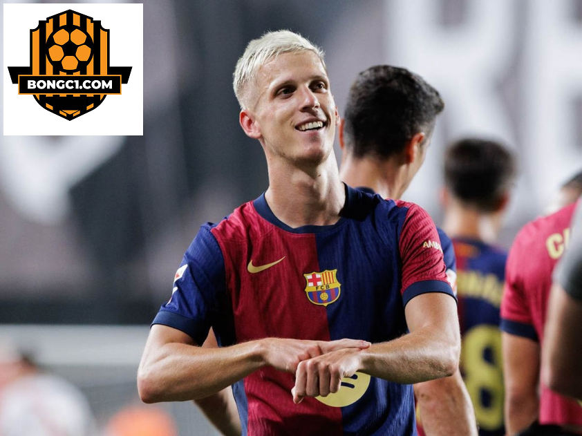 Dani Olmo có thể không được đăng ký thi đấu tại Barca vào nửa sau của mùa giải hiện tại (Ảnh: Getty).