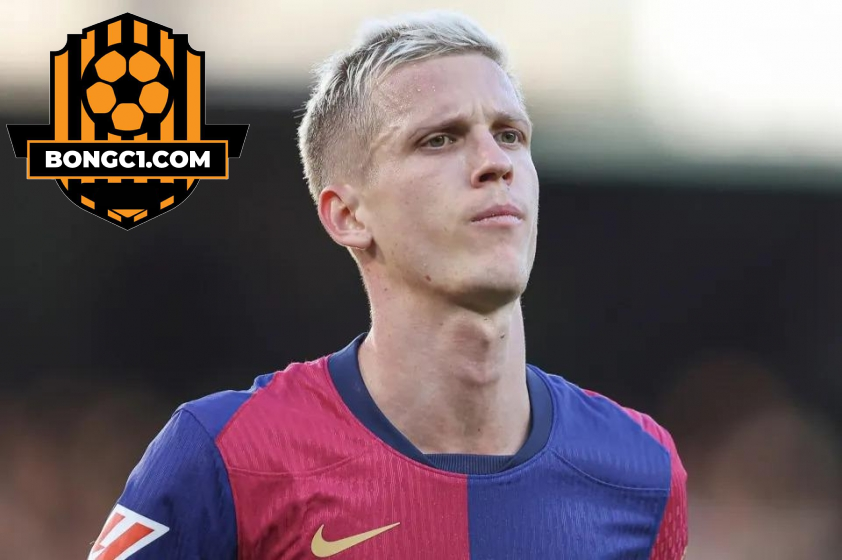 Barca sẽ không có được sự phục vụ của Dani Olmo trong trận đấu tại Cúp C1 gặp Benfica (Ảnh: Getty).