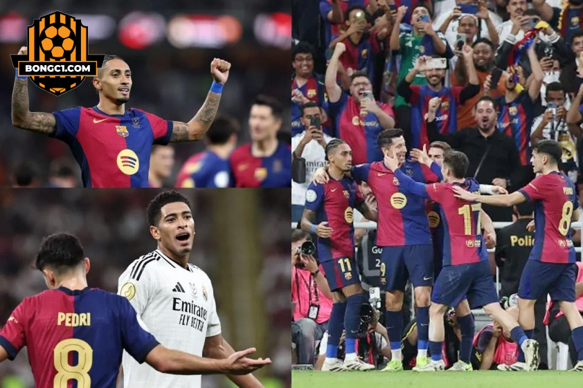 Barca ngược dòng thắng 5-2 Real Madrid. Ảnh: Getty