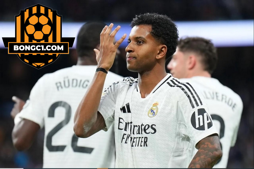 Rodrygo tỏa sáng với một cú đúp (Ảnh: Getty).