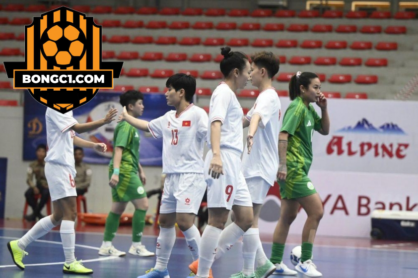 ĐT futsal nữ Việt Nam thi đấu ấn tượng ở Vòng loại futsal nữ châu Á 2025 (Ảnh: VFF)